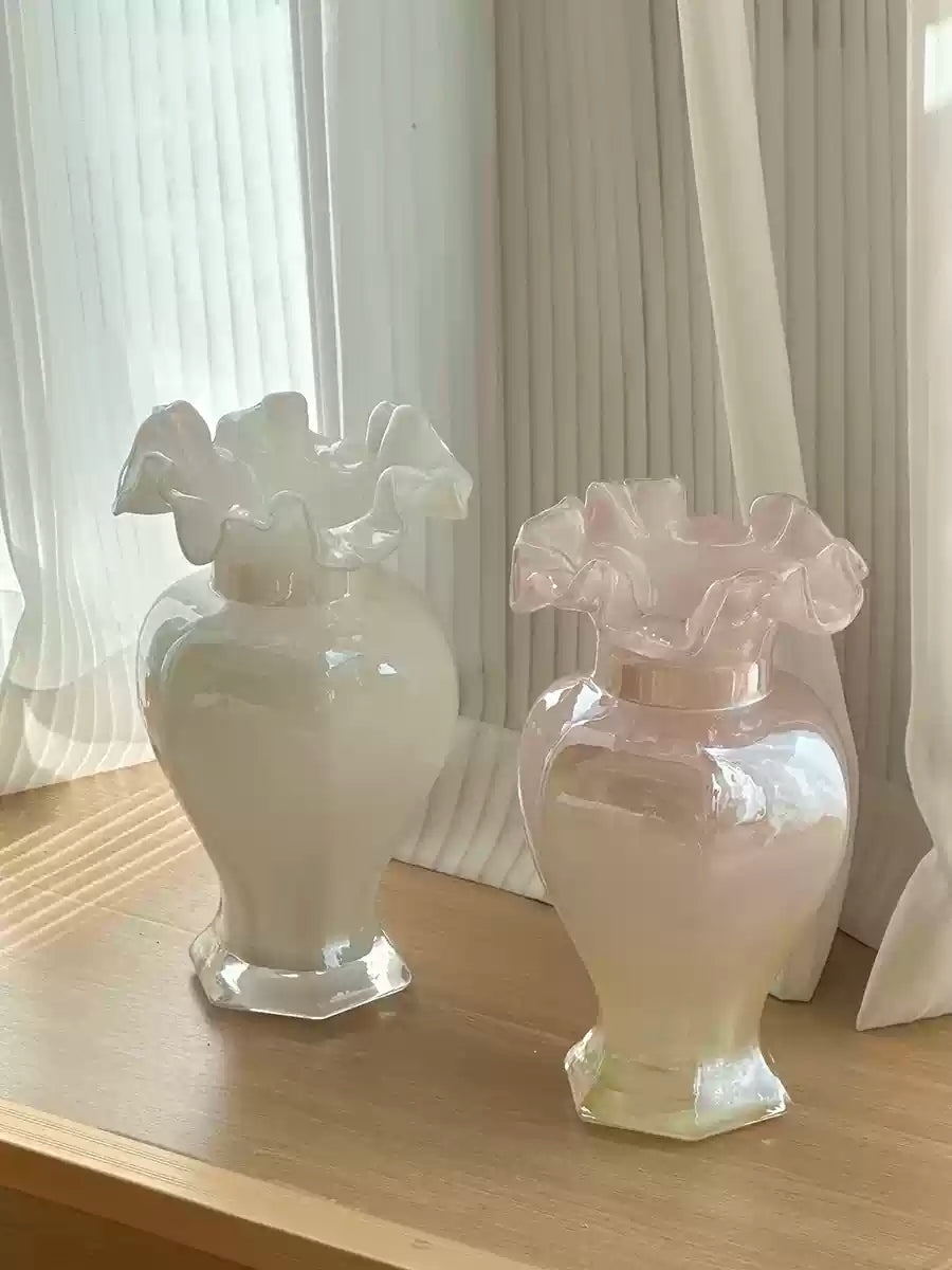 Peach-Purple Ombre Colour High Quality Glass Vase