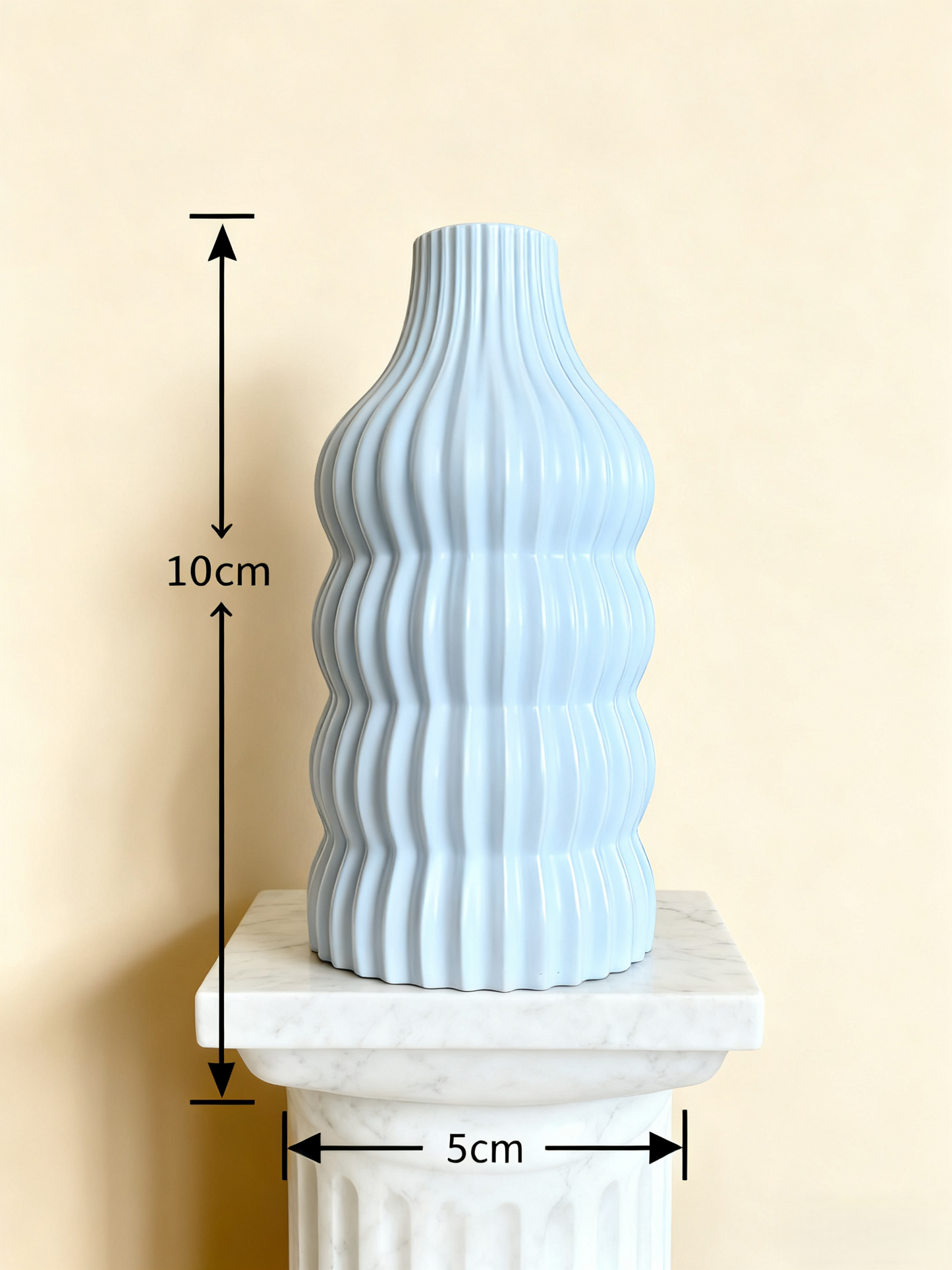 Minimalist Ceramic & Glass Vase (White)