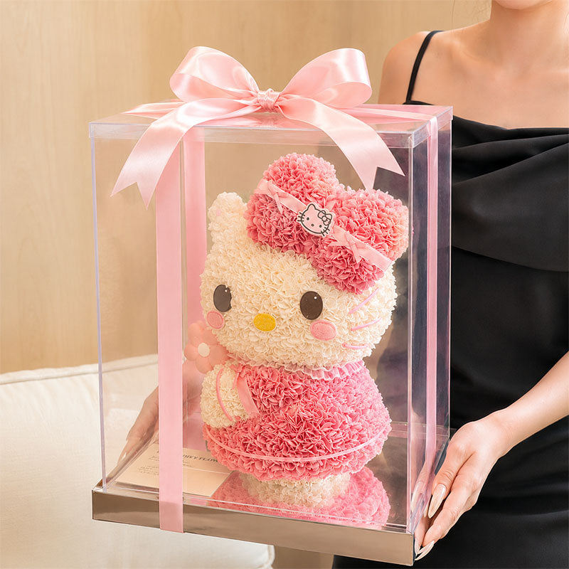 Preserved Flower Box - Standing Hello Kitty