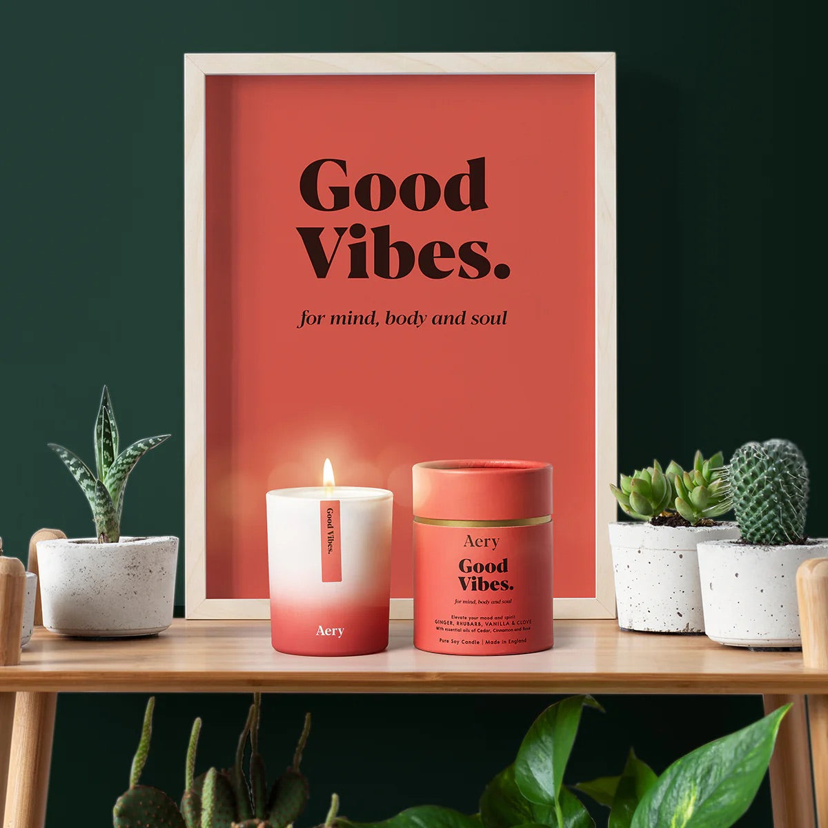 Aromatherapy 200g Soy Candle - Good Vibes