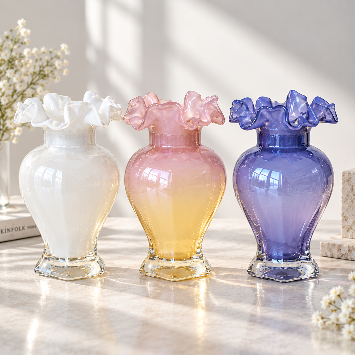 High Quality Glass Vase(Different Colours Available)