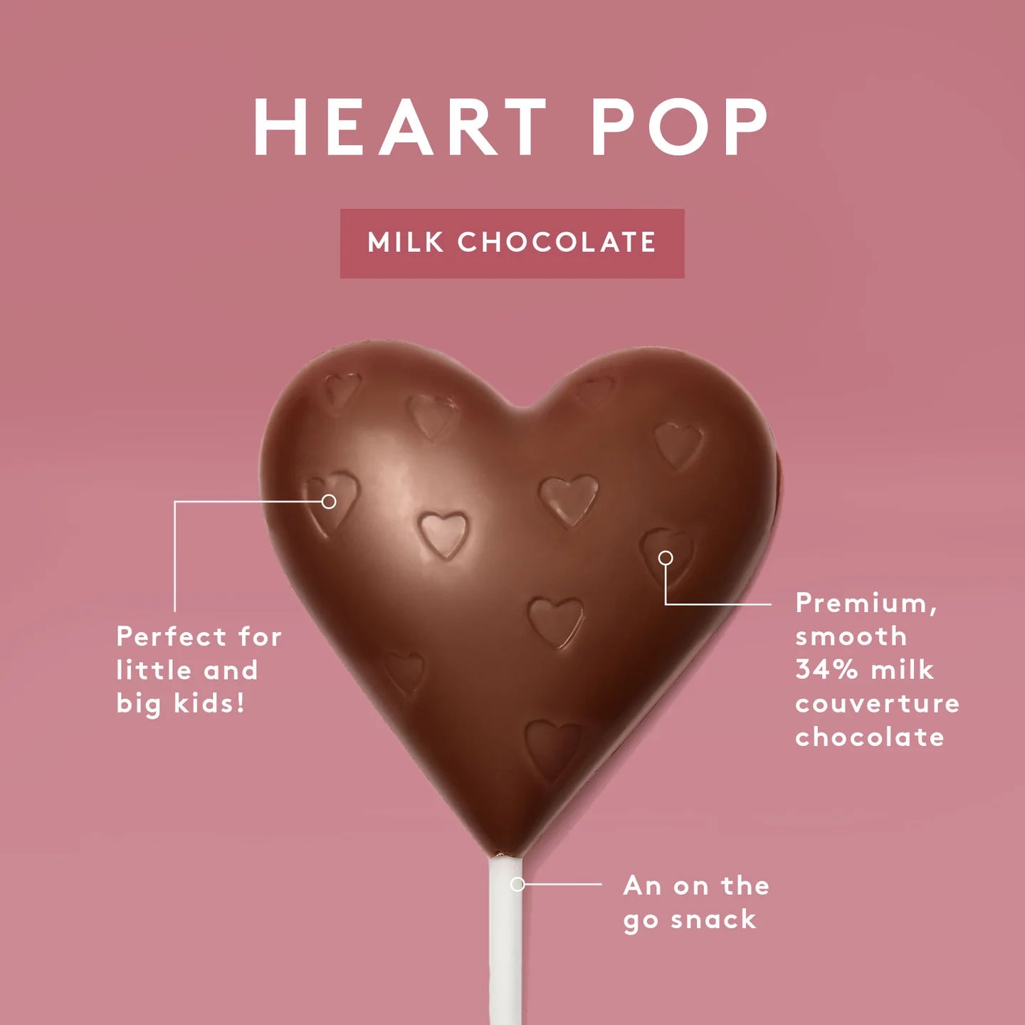 KOKOBLACK Chocolate Heart Pop | 20g