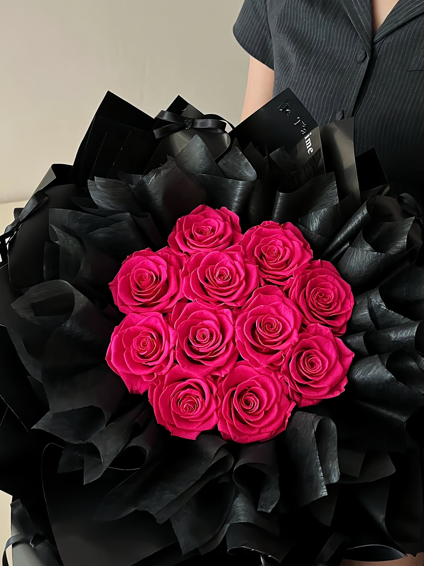 Fuchsia Kiss Preserved Rose(Romantic Eternal Flower Gift for Girlfriend, Birthday, Valentine’s Day)