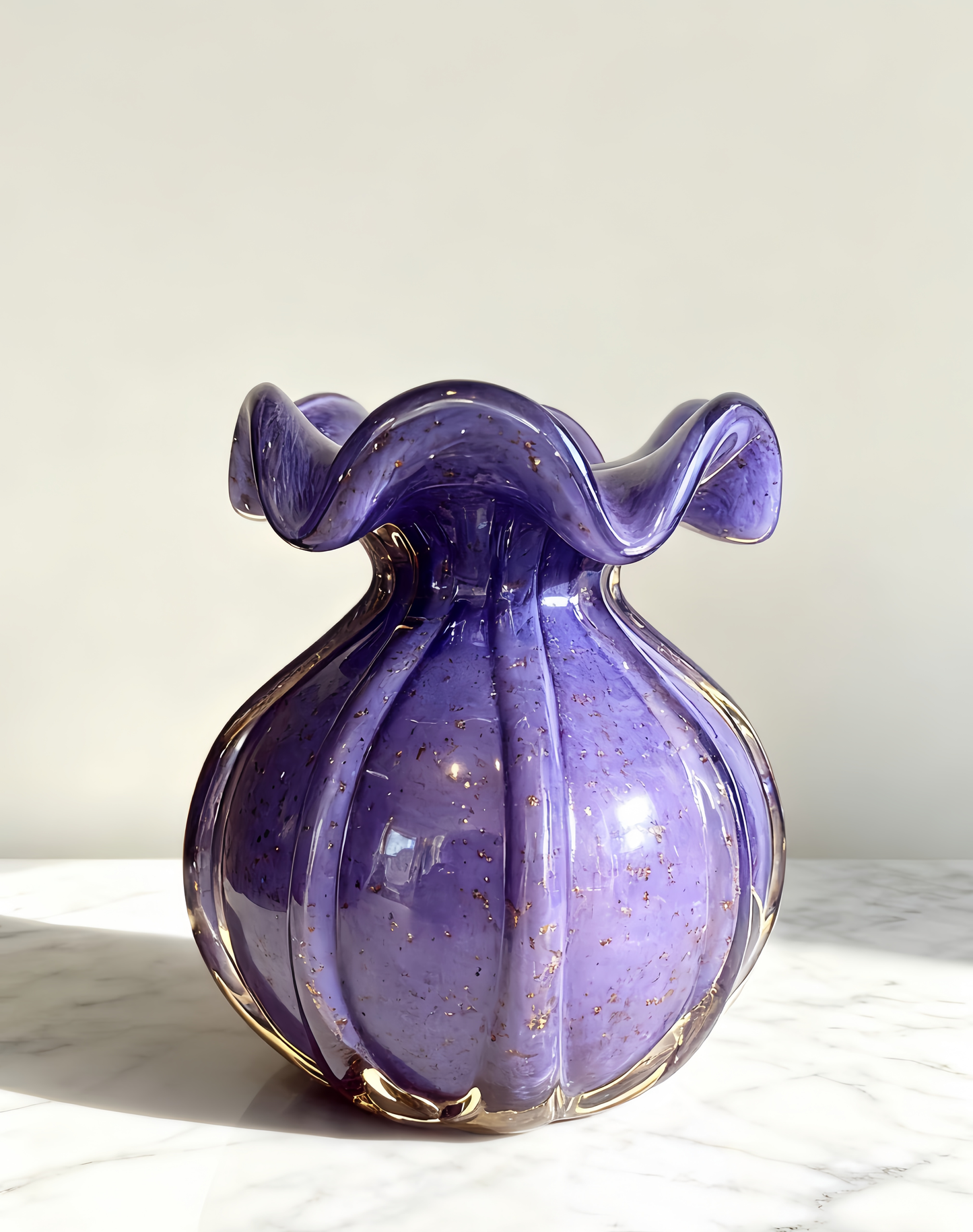 Classic Glass Vase - Purple (2 Sizes Available)