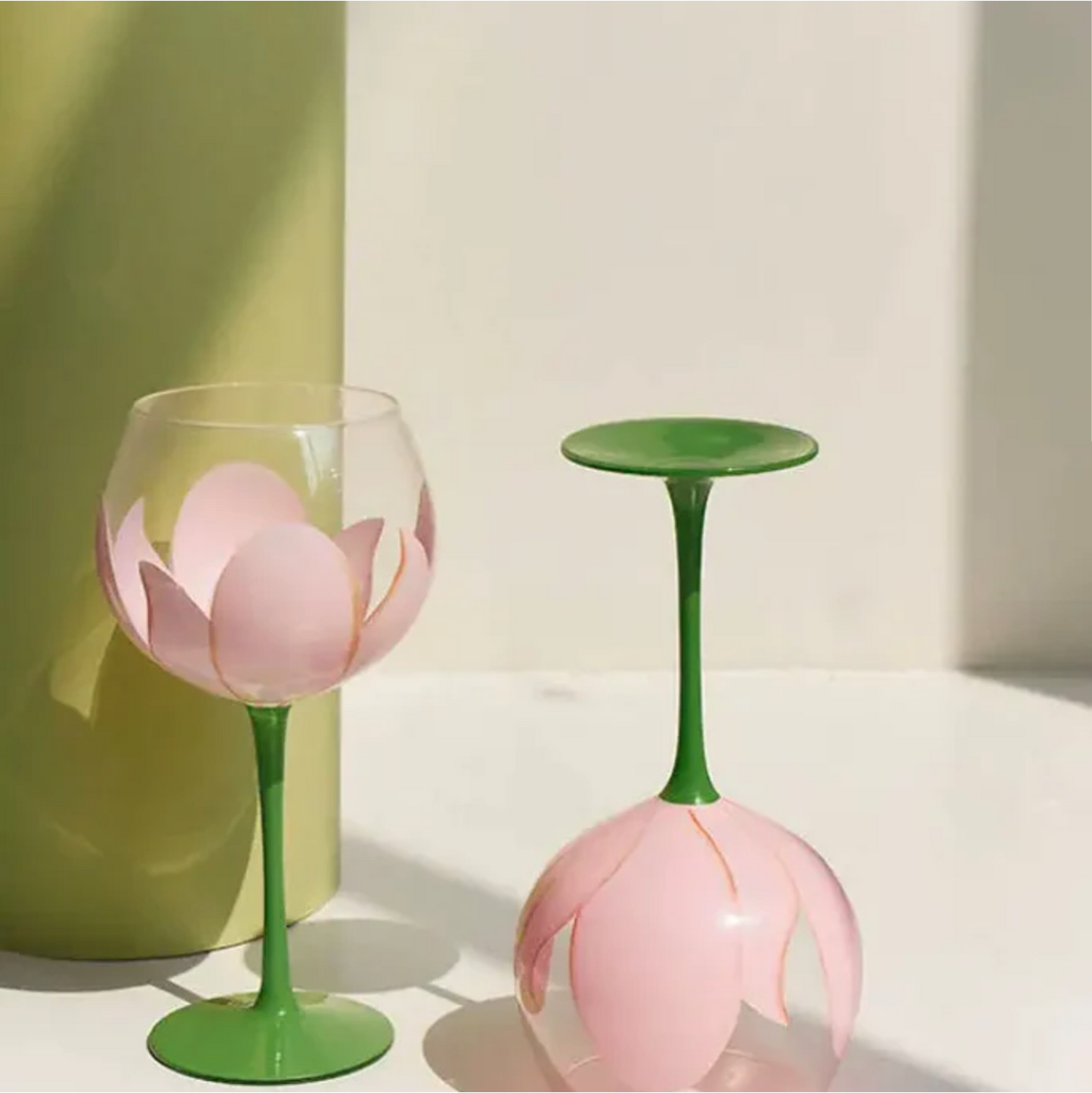 Soremo - Tulip Hand-Painted Wine Glass (set, same colour)