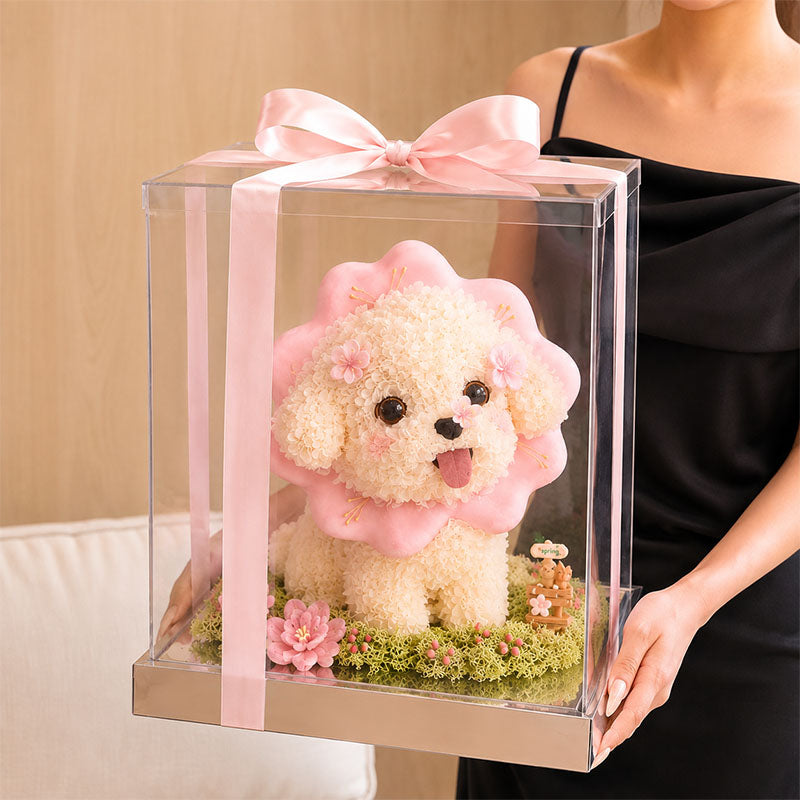 Preserved Flower Box - Sakura Doggy