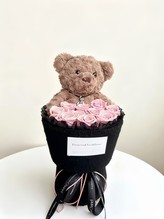 Eternal Rose & Teddy Embrace