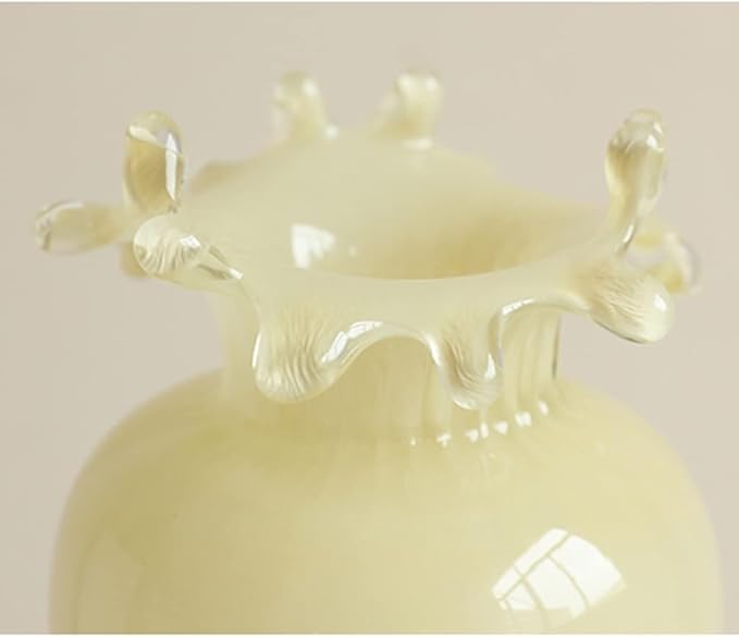 French Rustic Ivory Art Glass (Lemon)