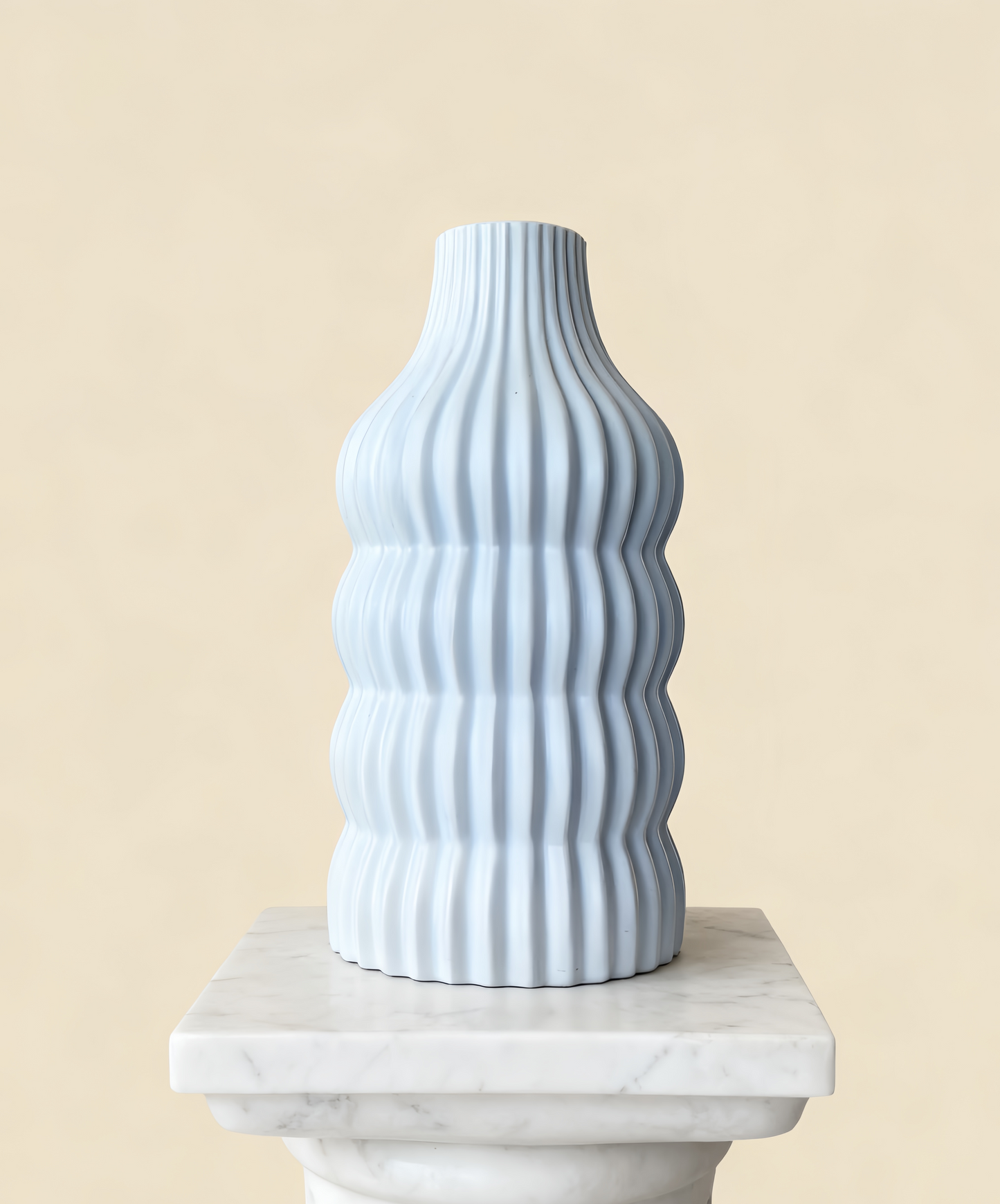 Minimalist Ceramic & Glass Vase (White)