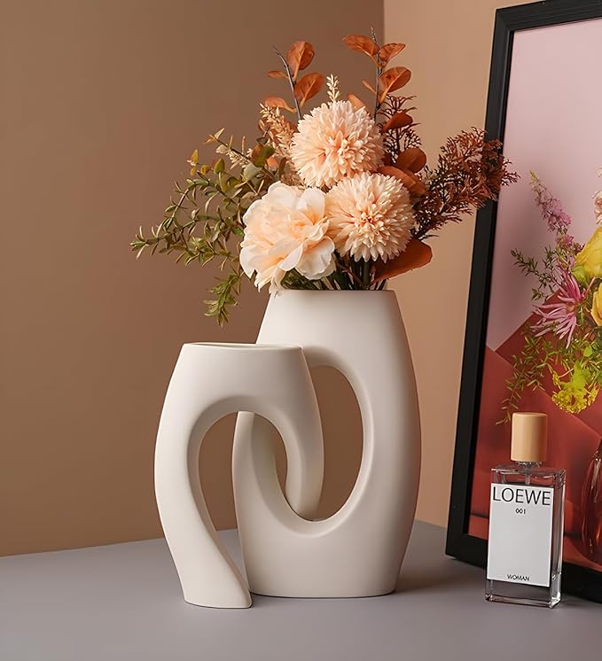 Ceramic Vase | Luxury Room Decors - Metallic Set