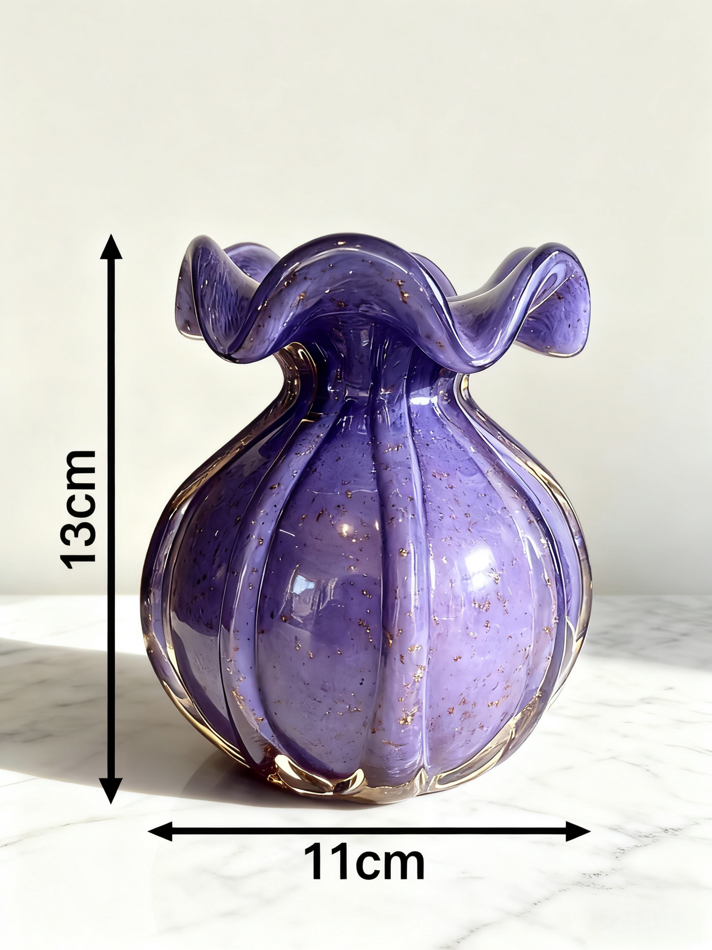 Classic Glass Vase - Purple (2 Sizes Available)