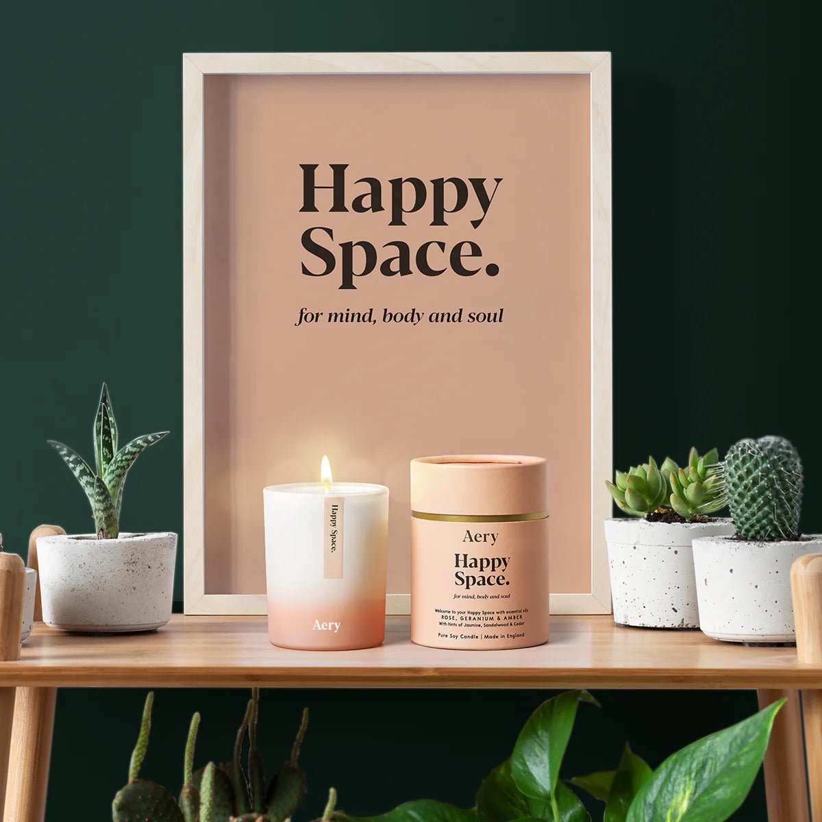 Aromatherapy 200g Soy Candle - Happy Space