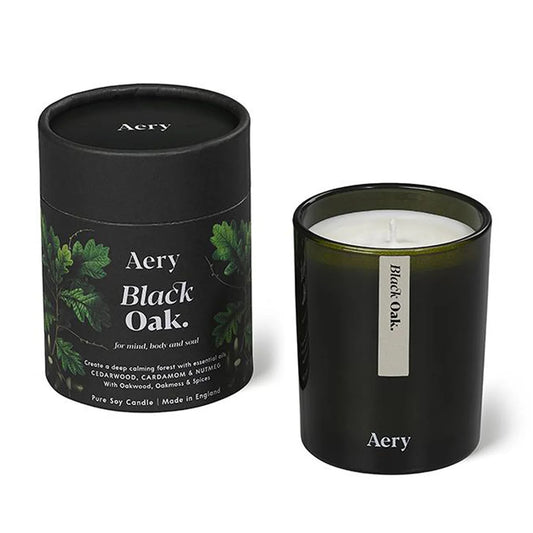 Botanical Green 200g Soy Candle - Black Oak