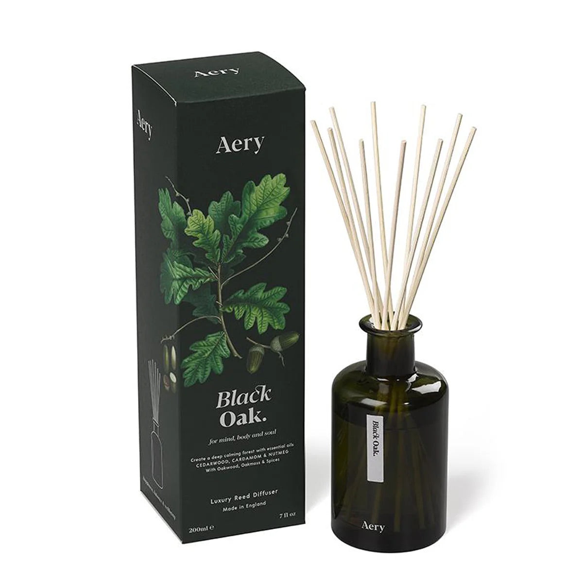 Botanical Green 200ml Reed Diffuser Black Oak