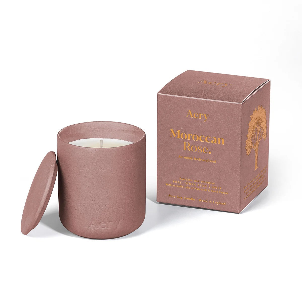 Fernweh 280g Candle with Lid - Moroccan Rose