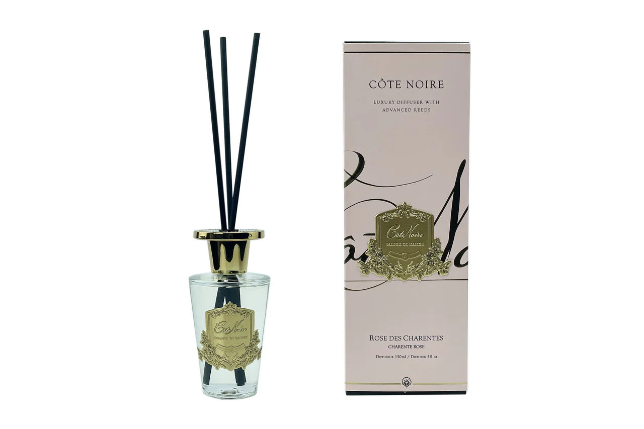 Cote Noire 150ml Diffuser - Gold Badge - Charente Rose
