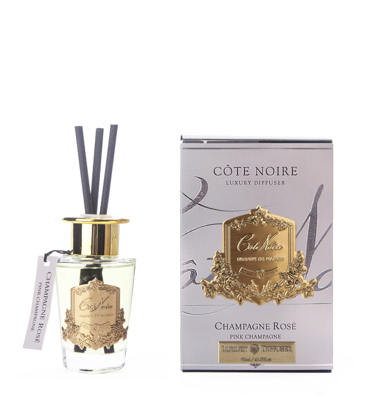 Cote Noire Diffuser Set - Pink Champagne - Gold 90ml