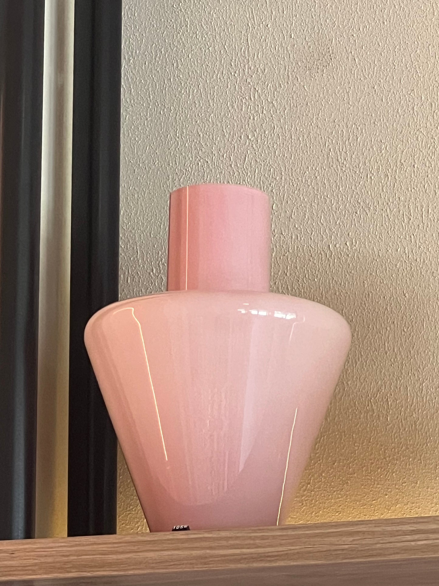 Blush Pink Hourglass Glass Vase