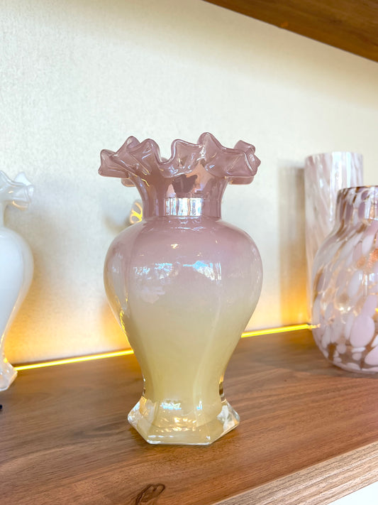 Peach-Purple Ombre Colour High Quality Glass Vase