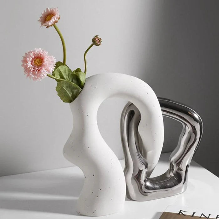 Ceramic Vase | Twisted Sisters - Metallic Set