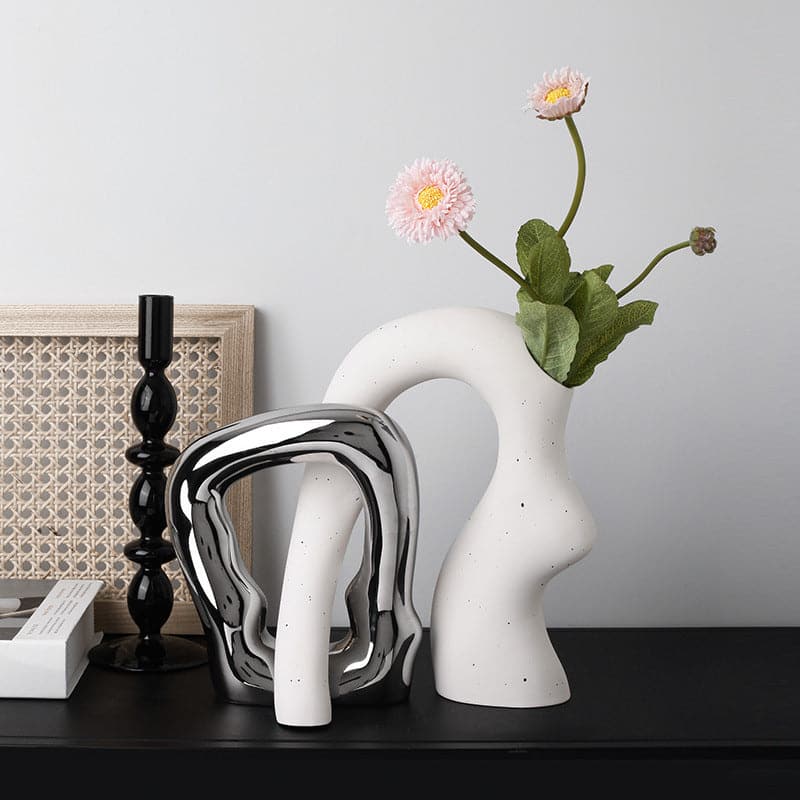 Ceramic Vase | Twisted Sisters - Metallic Set