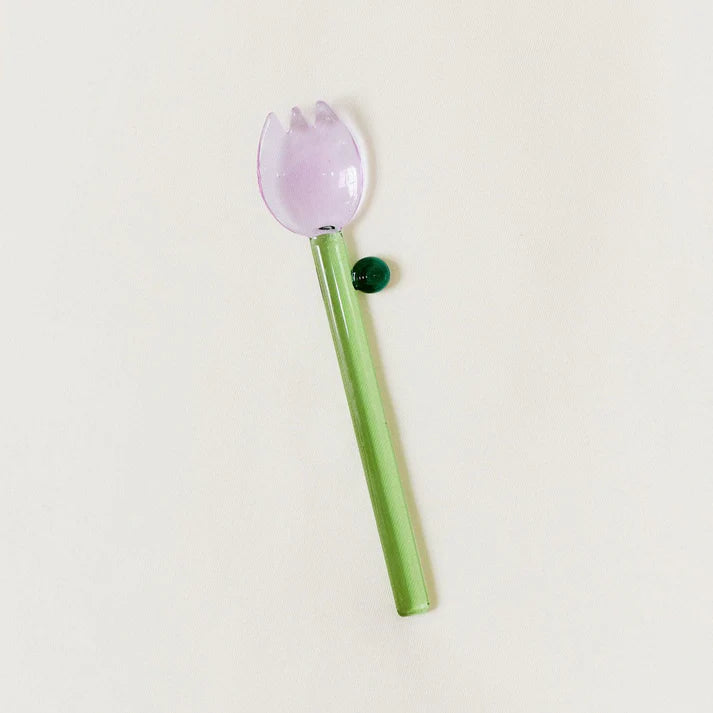 Soremo - Handcrafted Stained Glass Flower Stir Spoon