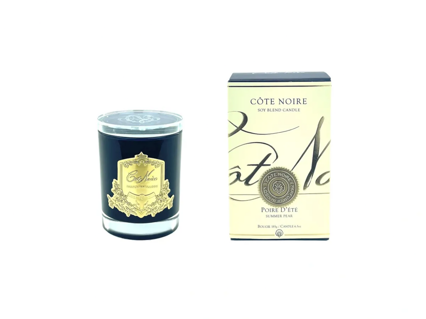 Cote Noire Crystal Glass Lid Candle 75g - SUMMER PEAR