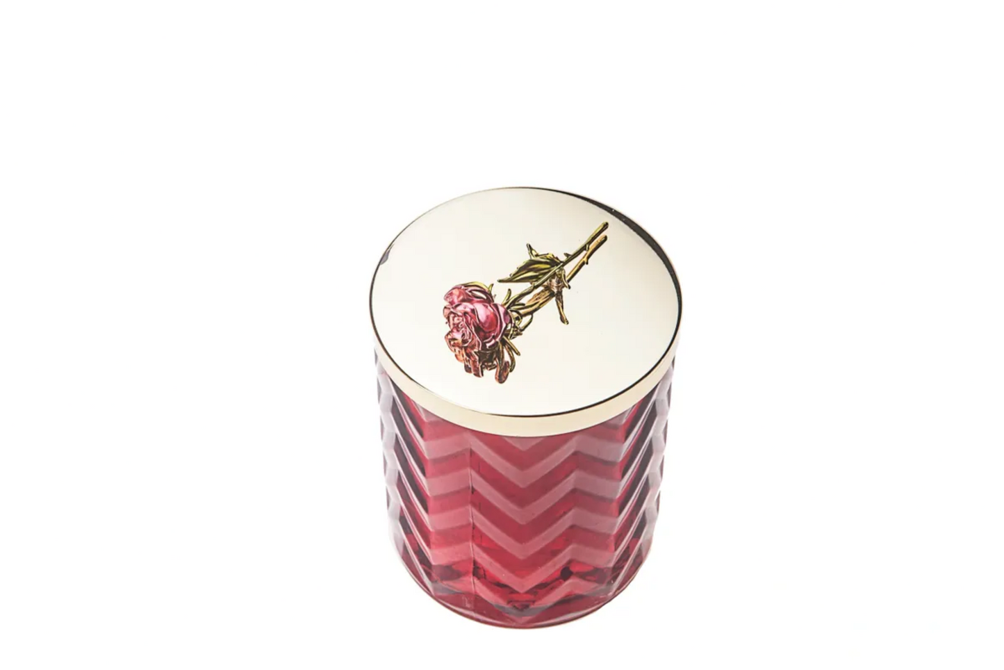 Cote Noire Scented Herringbone Candle (with Scarf & Brooch) - Rose Oud