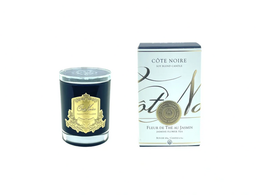 Cote Noire Crystal Glass Lid Candle 185g - JASMINE FLOWER TEA