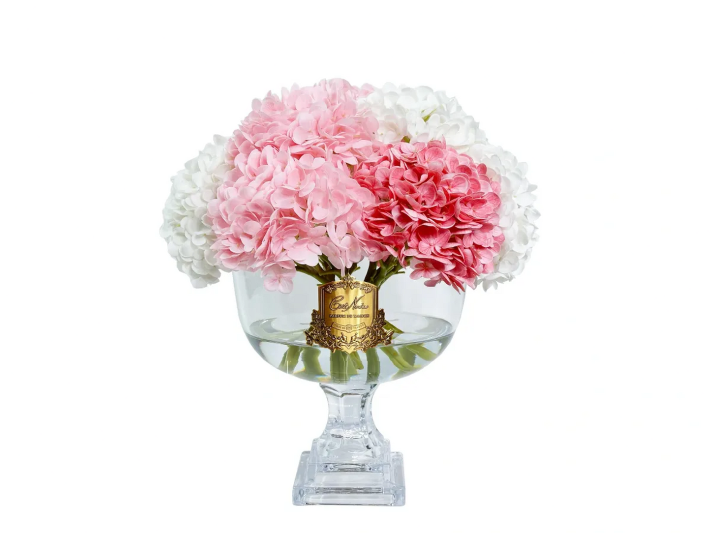 Cote Noire Provence Scented White & Pink Hydrangea Bouquet - Large