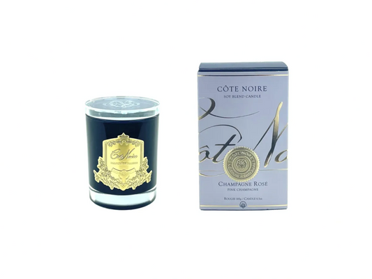 Cote Noire Crystal Glass Lid Candle (185g/450g)- PINK CHAMPAGNE