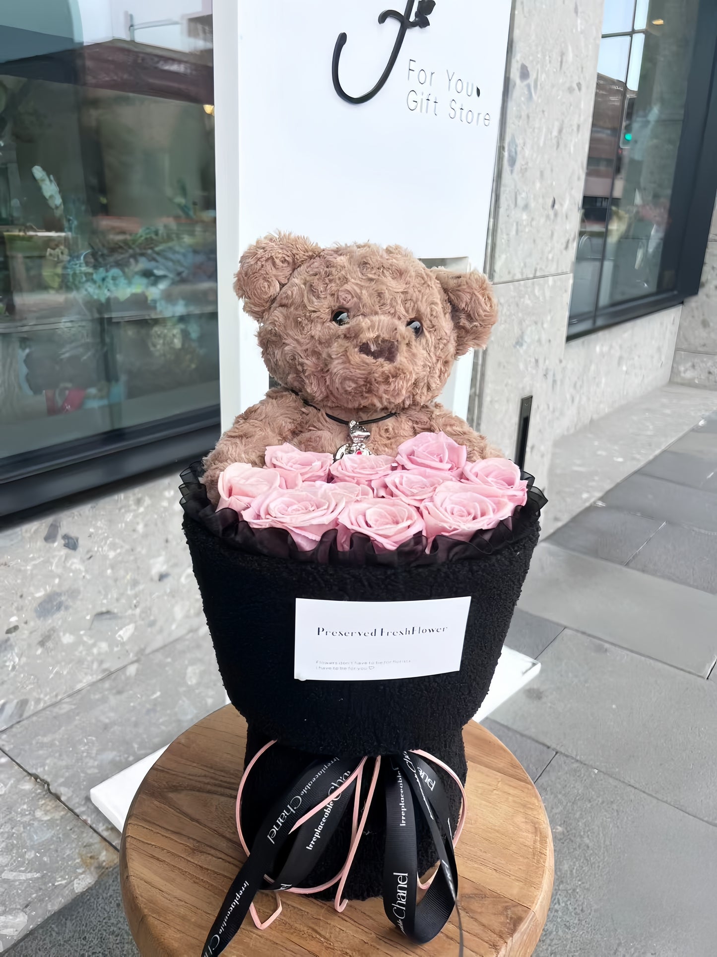 Eternal Rose & Teddy Embrace