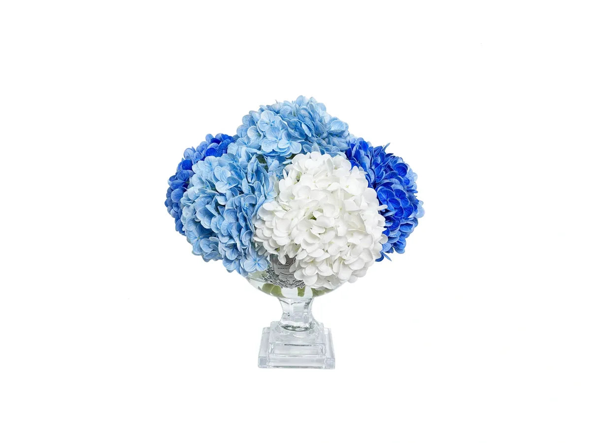 Cote Noire Provence Scented Blue & White Hydrangea Bouquet - Medium