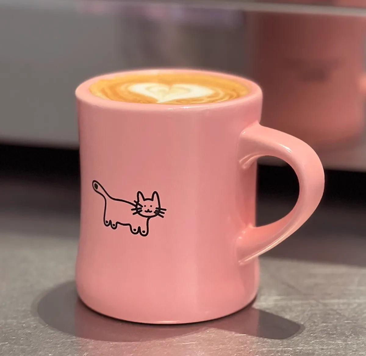 Aimer Pink Love Yourself Cat Coffee Mug