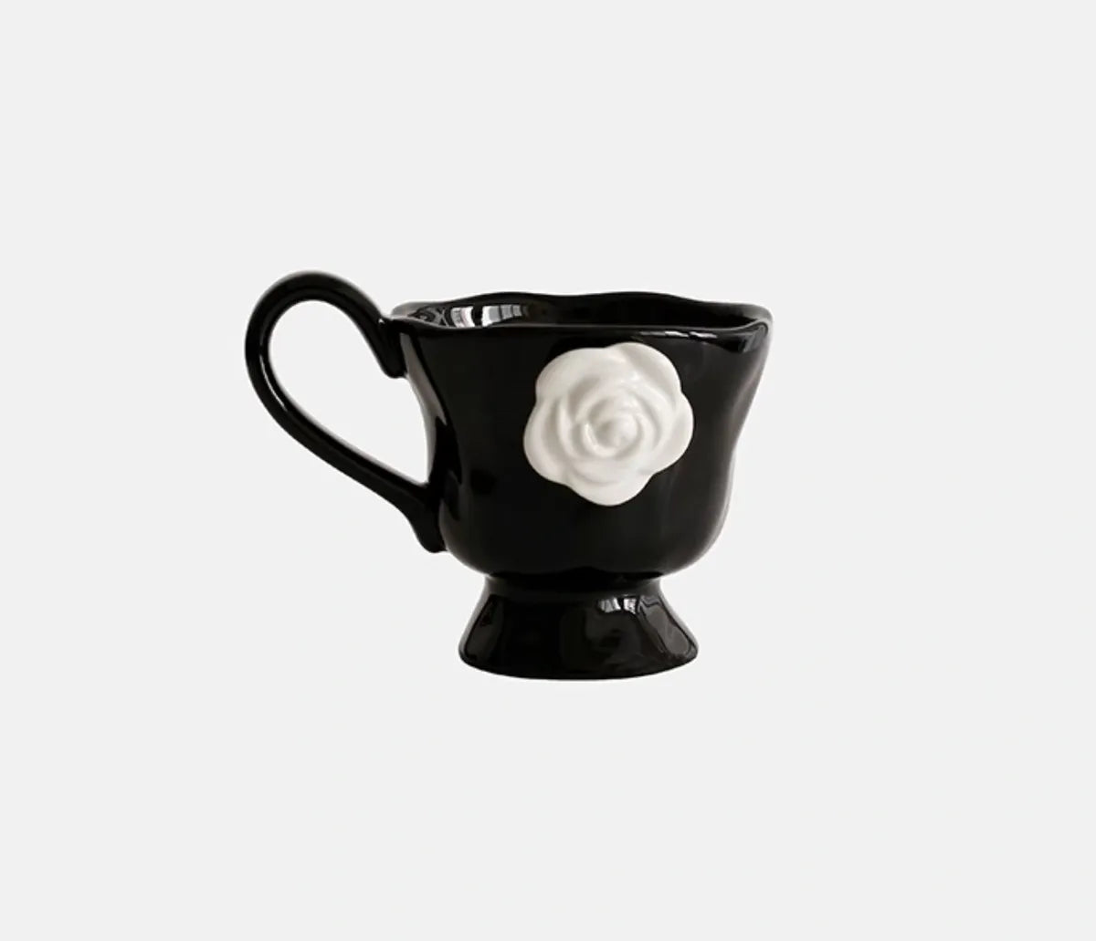 Handmade Camellia Ceramic Coffee Cup