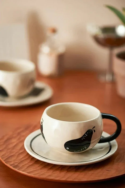 Japanese Black Pear Mug (coffee set)