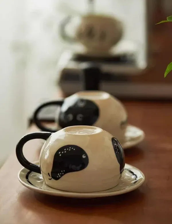 Japanese Black Pear Mug (coffee set)