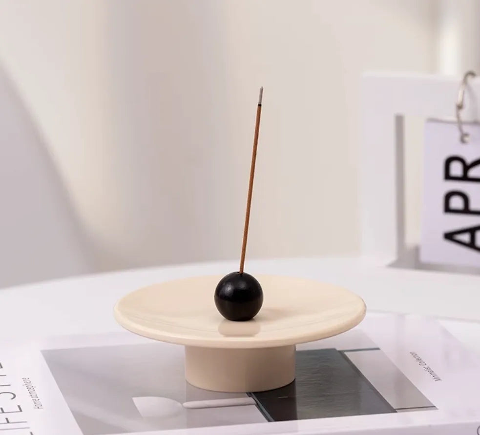 Wooden Colour Ball Incense Tray