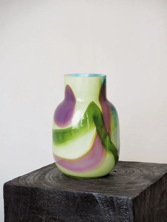 Violet Symphony Marbled Vase