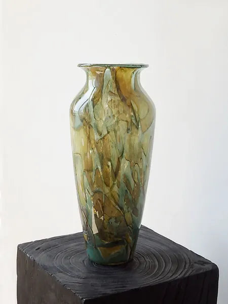 Vintage-Style Glass Bottle Vase