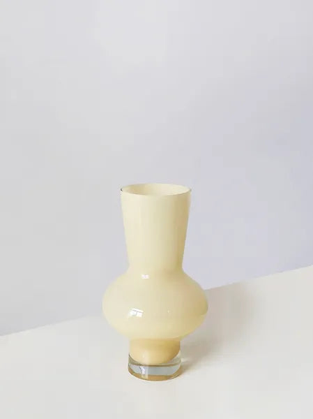 Cream Custard Vase