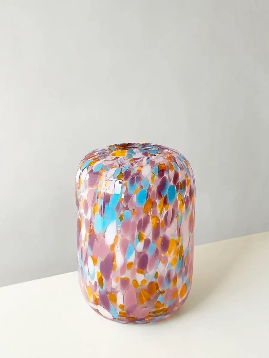 Nordic Colourful Polka Dot Glass Vase